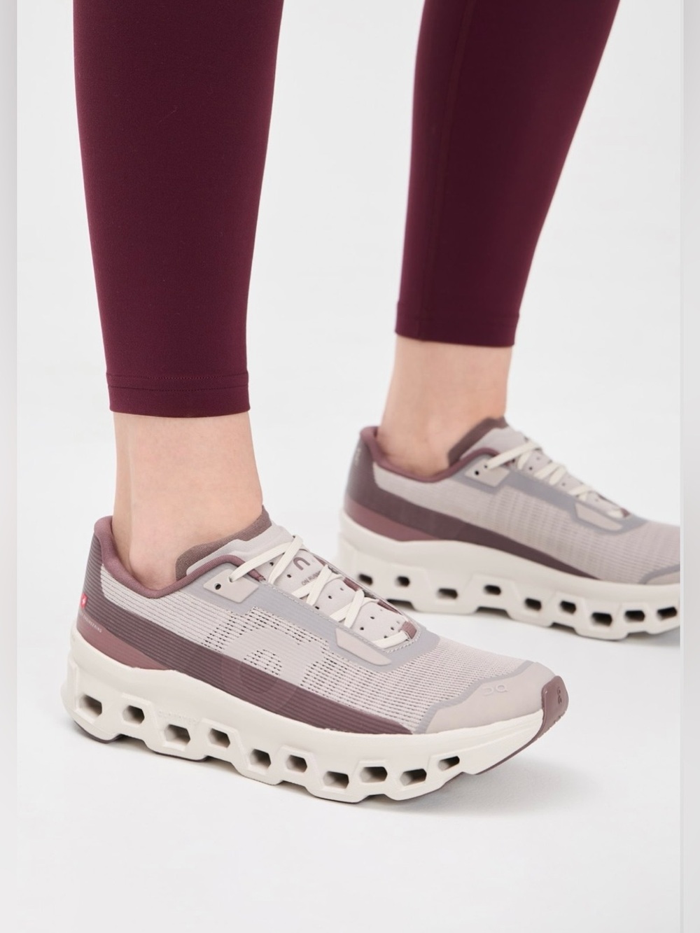 On Cloudmonster Void Sneakers Fog/Pearl - Picture 2 of 8